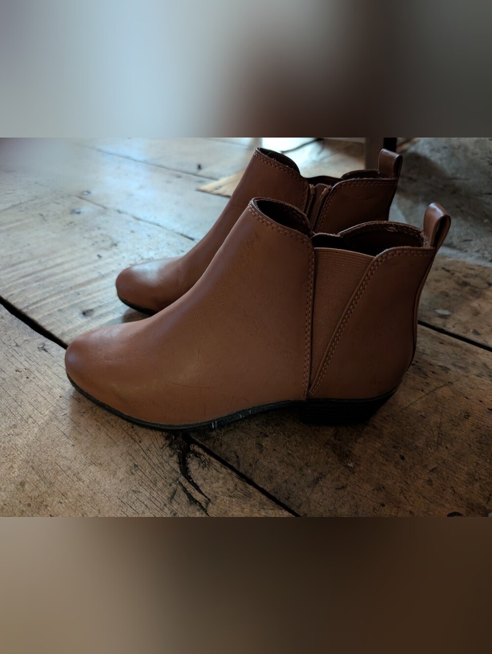 SO Brown Ankle Boots Zip Up
